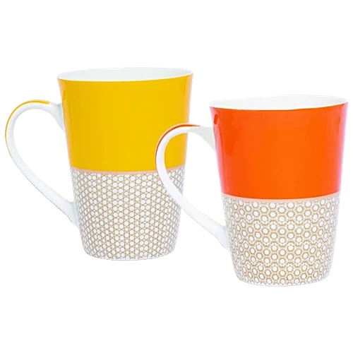 Roxx Swanky Mug 300ml (Yellow, Orange)- 1 Piece