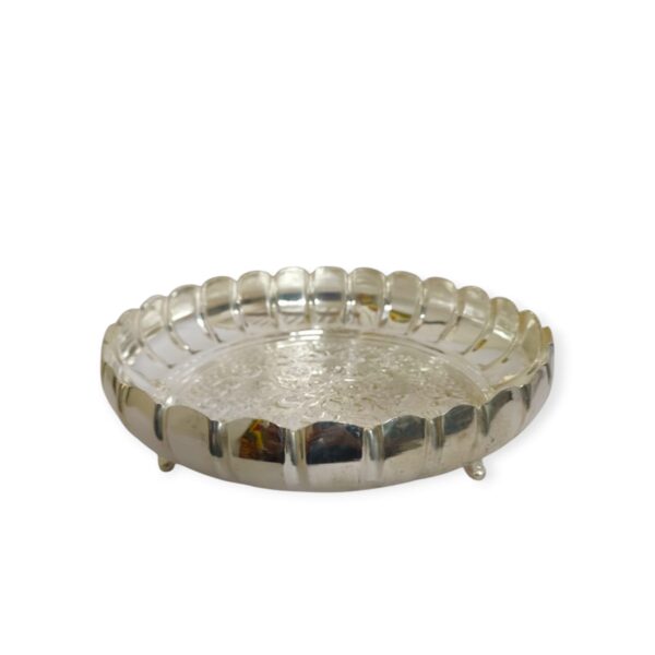 Latest German Silver Flower Bowl (For Pooja, Decor Or Multipurpose Use)-1 Piece