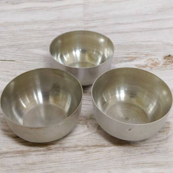 German Silver Small Bowl For Pooja /Dinning Bowls - 3 pieces