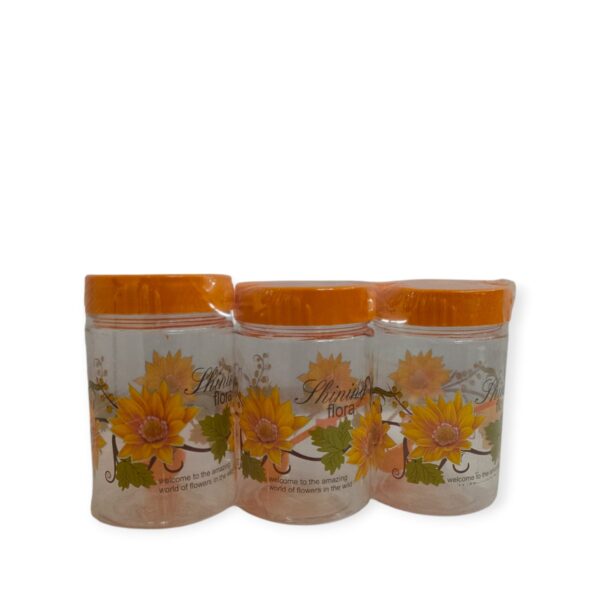 Otto Coxy 500 ML Shining Flora Jar Set – Floral Charm with Functional Storage
