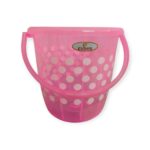 Esquire Pink Polka Dot Plastic Bucket – 16L Stylish & Durable Utility Bucket
